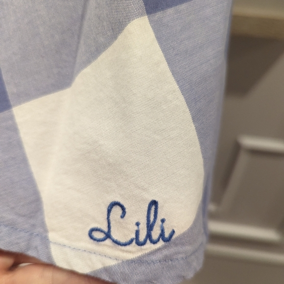 Lili Gaufrette Girls Size 5 Diamond Plaid Summer Dress - Picture 2 of 5